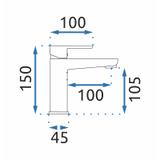 Bathroom faucet REA Orix Gold Low