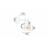 Wandlampe black E27 APP486-1C