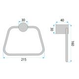Wieszak łazienkowy Tomi 5810 Złoty Szczotkowany