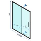 Porta Doccia Scorrevole Rapid Slide 150