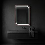 Lustro ścienne LED ZONE 70x50 Różowe Złoto Szczotkowane