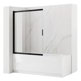 Paravento vasca scorrevole REA Dario Black 120