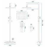 Sprchový set s termostatem REA ROB Nickiel Brush INOX
