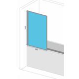 Διαχωριστικό μπανιέρας Rea Lagos 80cm Easy Move Chrome