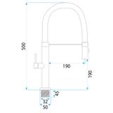 Kitchen faucet Viera copper Brush