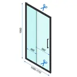 Shower door REA Rapid Slide 110 Chrom