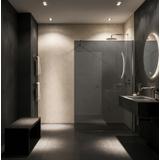 Tuš zaslon Rea Flexi Grey / Chrome 80