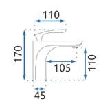 Смеситель Rea Orbit Chrom  Low