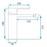 Bateria bidetowa Rea ARGUS Złota