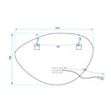 MIROIR MURAL LED AVEC FONCTION BLUETOOTH 70x100cm FOG