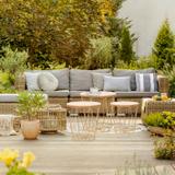 Komplet  trzech stolików drucianych TWINS gold