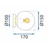 Hängelampe APP1156-1C Gold