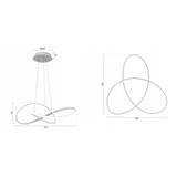 Deckenlampe Rind modern LED+Fernbedienung APP393-CP chrome