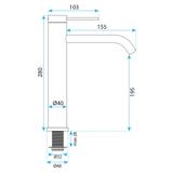 Bathroom faucet Rea Rivo Brush Copper