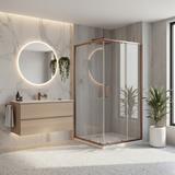 Καμπίνα ντους Rea City 80x100 Brush Copper