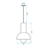 Lampa sufitowa Wisząca APP1083-1CP