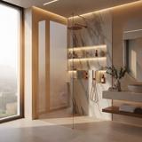 Dušo siena Rea Flexi Transparent / Brush Copper 120