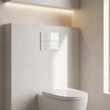 Unterputz-WC-Gestell Set Slim 024N mit T White Glass Drückerplatte