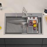 Stainless steel sink BURT 110 WORKSTATION BRUSH NICKEL