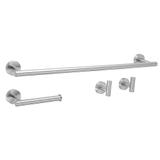 Zestaw akcesoriów łazienkowych Ari Nikiel Szczotkowany 4 elementy