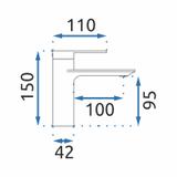 Bathroom faucet REA Storm Gold Low