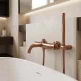 Bathroom faucet Rea Lungo Diamond Brush Copper