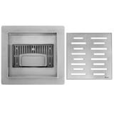 Linijinis nutekėjimas REA LINE 150x150 Nickel Brush