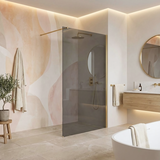 Walk-in dušas siena Rea Flexi Grey / Brush Gold 120
