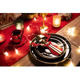 Pokrowiec na sztućce Świateczny 6 szt Renifer Czerwony