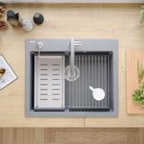 Granite sink KURT 110 WORKSTATION Grey Metallic