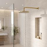 Bras de douche rond REA JS-9021 40cm Brush gold