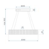 Crystal LED-Deckenleuchte APP1040-CP + Fernbedienung