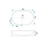 Vasque en conglomérat IRIS 71 CM GREY MATT