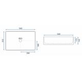 Umywalka nablatowa Rea Berta 55
