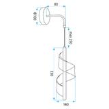 KINKIET ŚCIENNY LED G177-W ZŁOTY