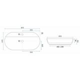 Vasque à poser REA Aura 61 L.Blue Shiny