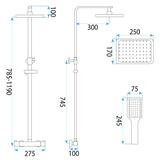 Purškimo dušo komplektas REA Tom chrom