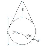 LED sienas spogulis 60cm YH-3339