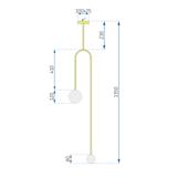 Deckenlampe Gold APP964-2CP