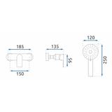 Duscharmatur REA Bloom Weiß Chrom
