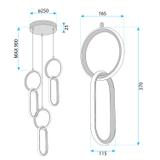 LED-Hängeleuchte G077-3CPR Gold