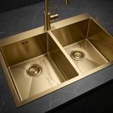 Νεροχύτης από μαύρο ατσάλι Joel BRUSH GOLD