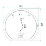 Miroir LED 80cm Fabio