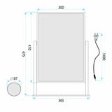 Lustro LED LUMI White 30x40cm