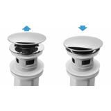 Izlietnes sifons ar click-clack aizbāzni REA Flow Chrome