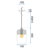 Hängelampe Zenit B Black