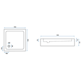 Tuš kabina Rea Punto Black 90x90