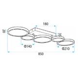 Lampa sufitowa LED APP1913-C Czarna