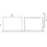 ΚΑΘΡΕΦΤΗΣ ΤΟΙΧΟΥ LED HOLLYWOOD L.Gold 80x60