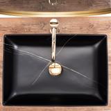 REA Inga melna marmora matēta galda virsmas izlietne